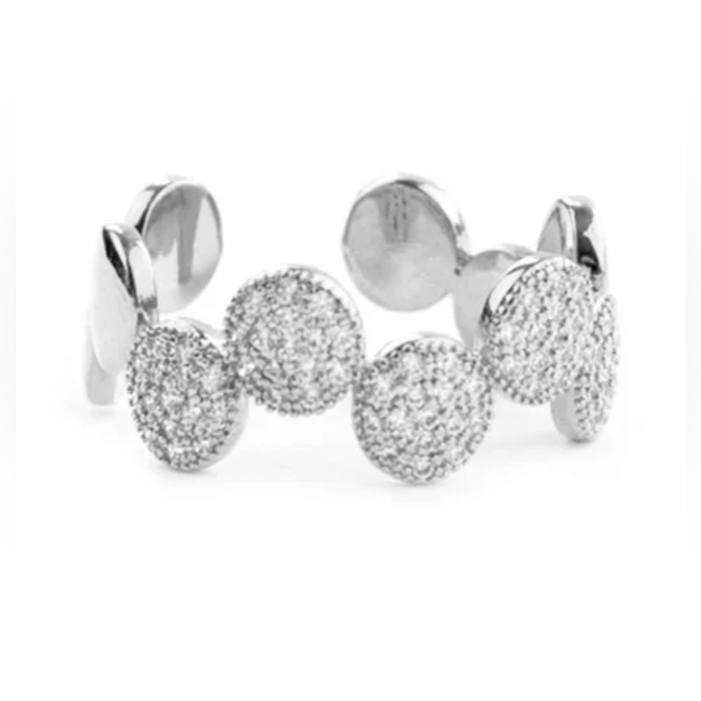 NWT- Marlyn Schiff-adjustable pave multi disc‎ ring